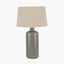Lorient Slate Grey Textured Ceramic Table Lamp