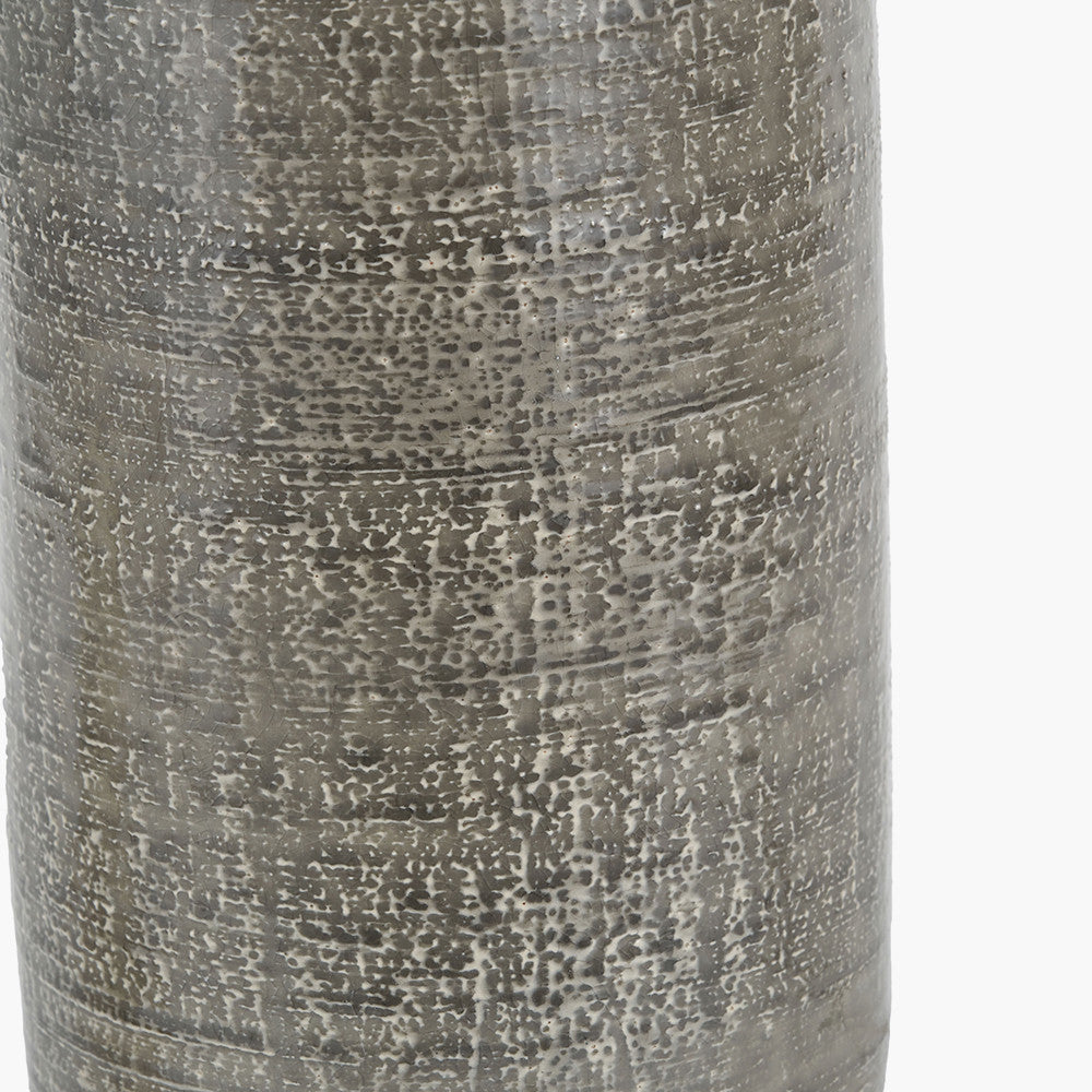 Lorient Slate Grey Textured Ceramic Table Lamp