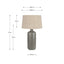 Lorient Slate Grey Textured Ceramic Table Lamp