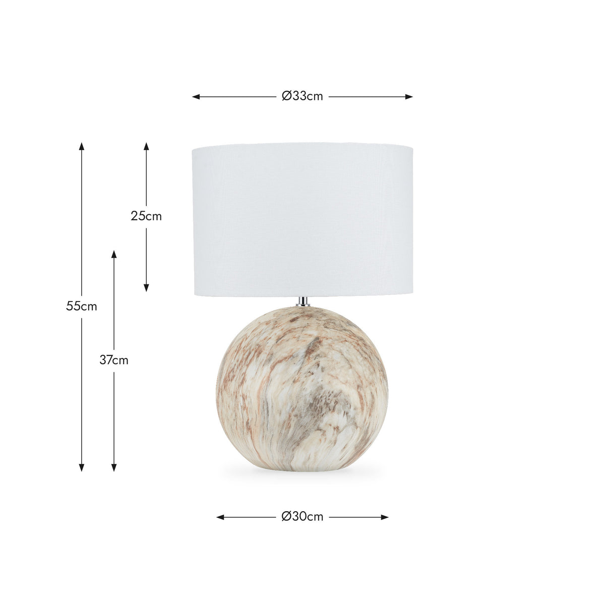 Viejo Natural Large Stone Effect Ceramic Table Lamp