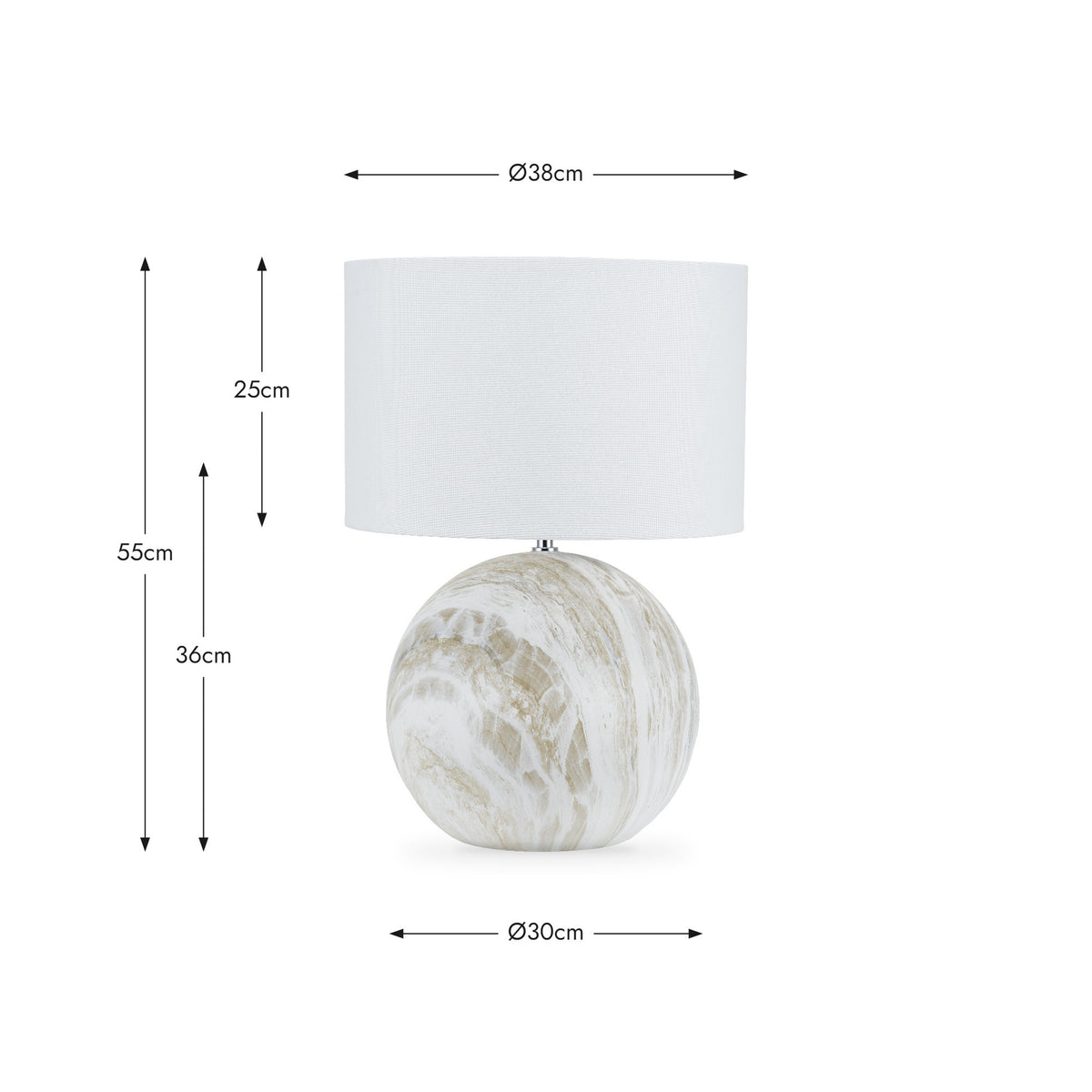 Viejo Grey Large Stone Effect Ceramic Table Lamp