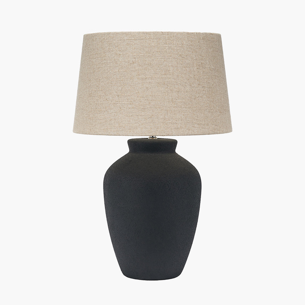 Areia Black Sand Textured Ceramic Table Lamp