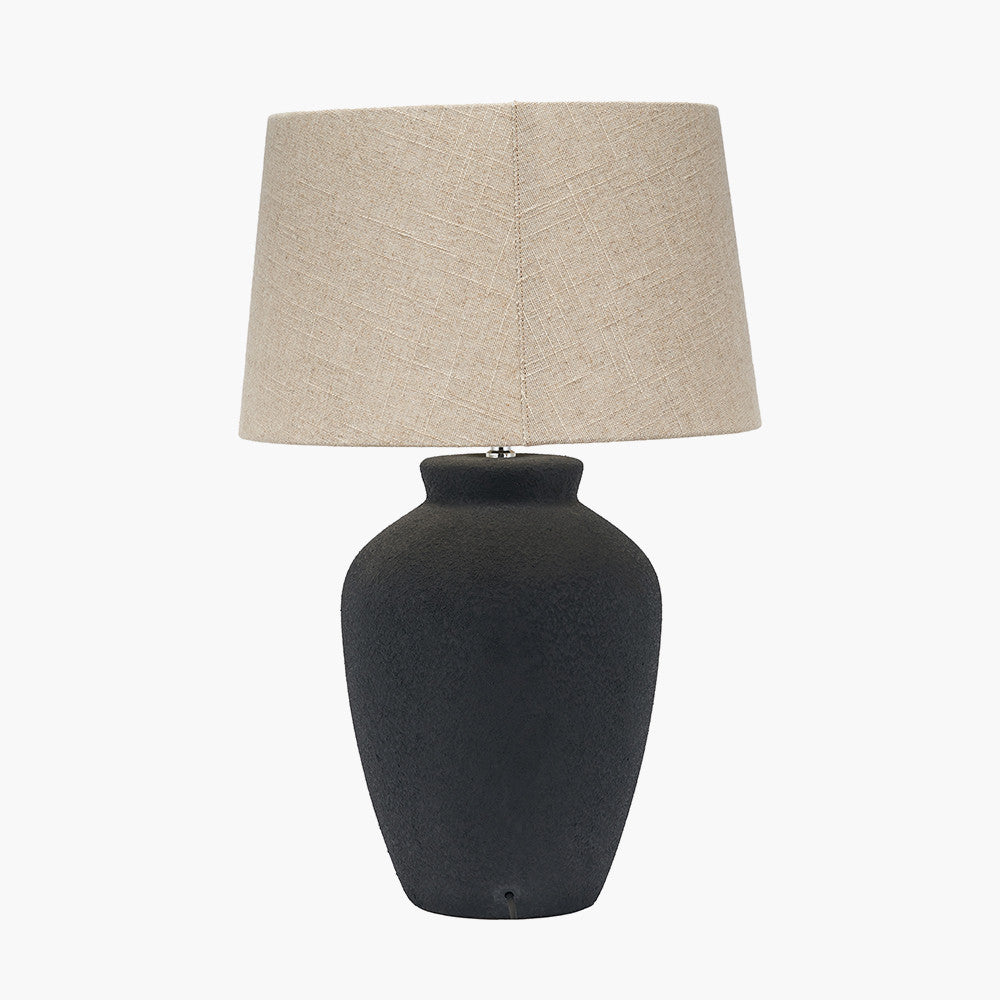 Areia Black Sand Textured Ceramic Table Lamp