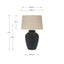 Areia Black Sand Textured Ceramic Table Lamp