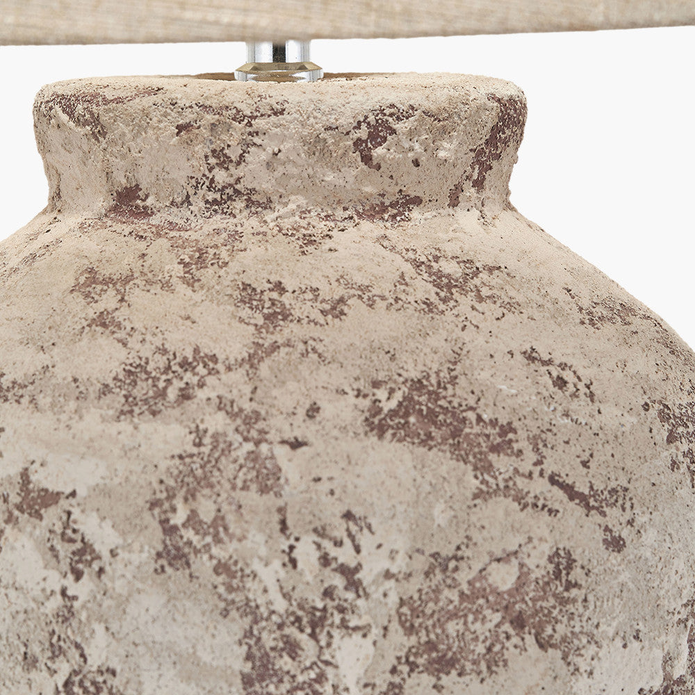 Vanda Clay Stone Textured Ceramic Table Lamp