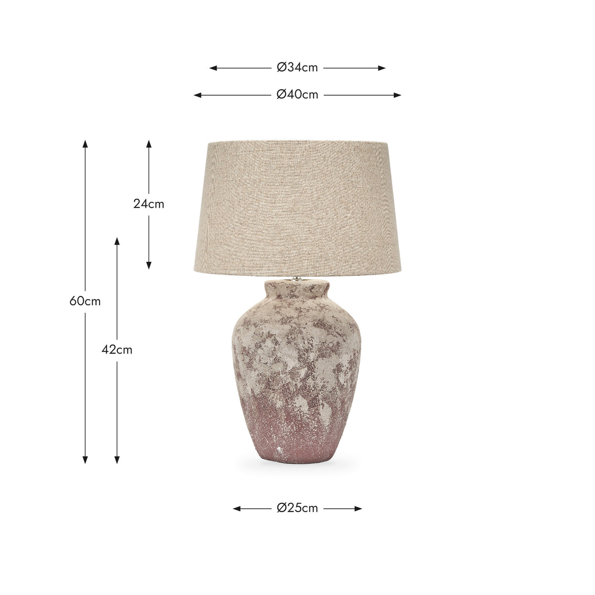 Vanda Clay Stone Textured Ceramic Table Lamp
