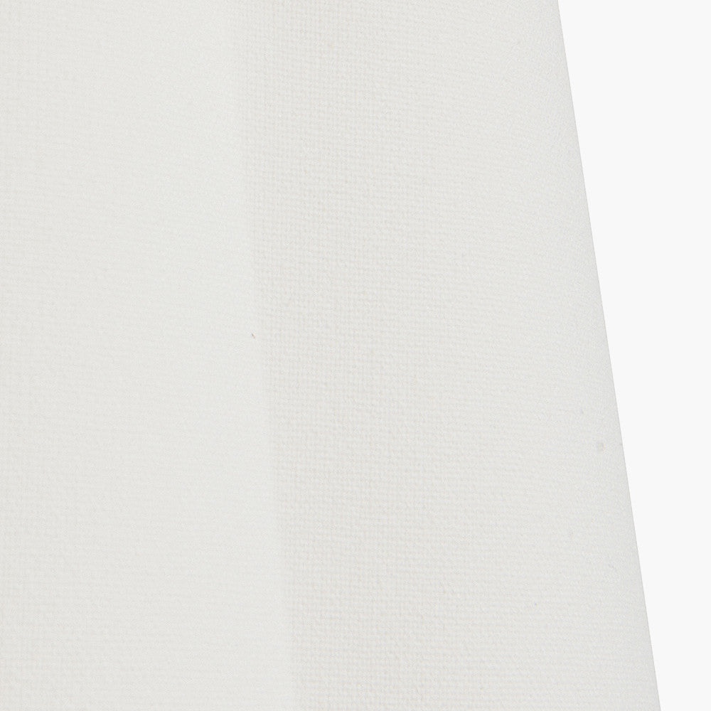 Priscilla Denim Blue Striped Ceramic Table Lamp Base with Posy 30cm White Handloom Scalloped Tapered Lampshade