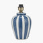 Priscilla Denim Blue Striped Ceramic Table Lamp Base
