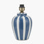 Priscilla Denim Blue Striped Ceramic Table Lamp Base