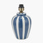 Priscilla Denim Blue Striped Ceramic Table Lamp Base