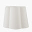 Priscilla Yellow Striped Ceramic Table Lamp Base with Posy 30cm White Handloom Scalloped Tapered Lampshade