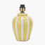 Priscilla Yellow Striped Ceramic Table Lamp Base