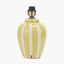 Priscilla Yellow Striped Ceramic Table Lamp Base