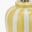 Priscilla Yellow Striped Ceramic Table Lamp Base