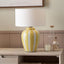 Priscilla Yellow Striped Ceramic Table Lamp Base