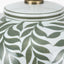Laurel Olive Leaf Ceramic Table Lamp Base with Adelaide 40cm Taupe Tapered Cotton Mix Lampshade