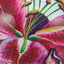 Laelia Pink Lily Ceramic Urn Table Lamp Base with Lino 40cm White Self Lined Linen Cylinder Lampshade
