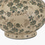 Maeve Green Floral Ceramic Table Lamp Base with Edward 30cm Natural Linen Cylinder Lampshade