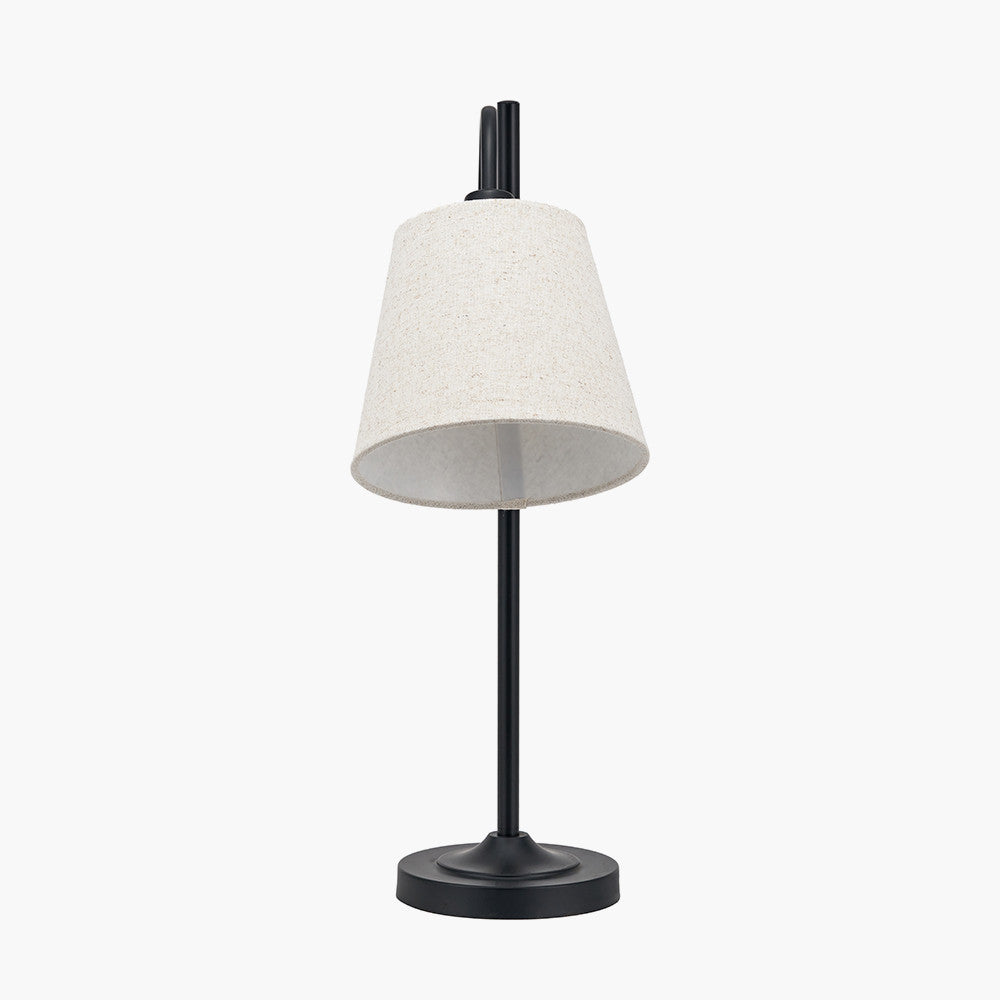 Ari Black Metal Curved Arm Table Lamp
