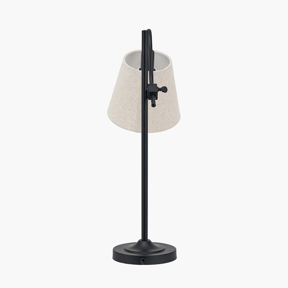 Ari Black Metal Curved Arm Table Lamp