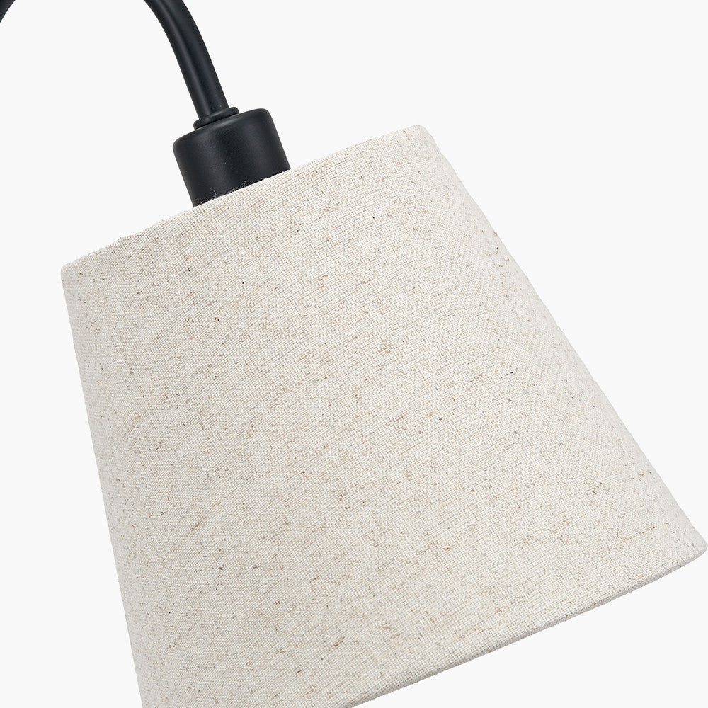Ari Black Metal Curved Arm Table Lamp
