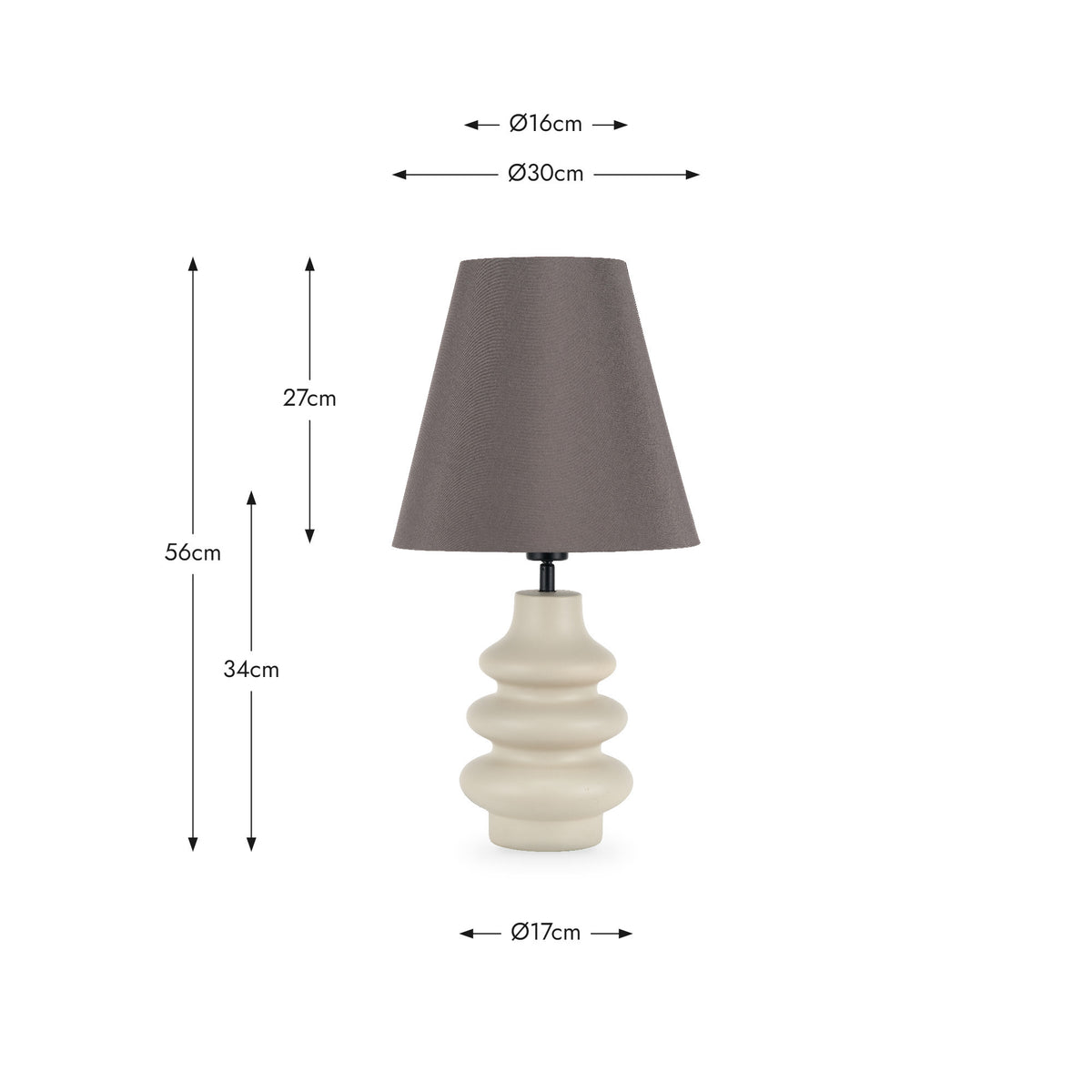 Aylin Putty Gourd Ceramic Table Lamp
