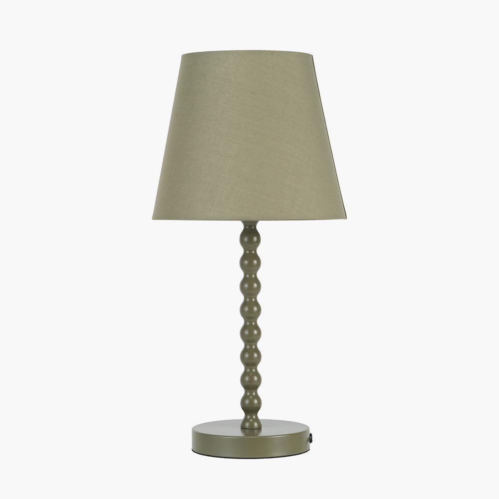 Sophia Olive Metal Bobble Table Lamp