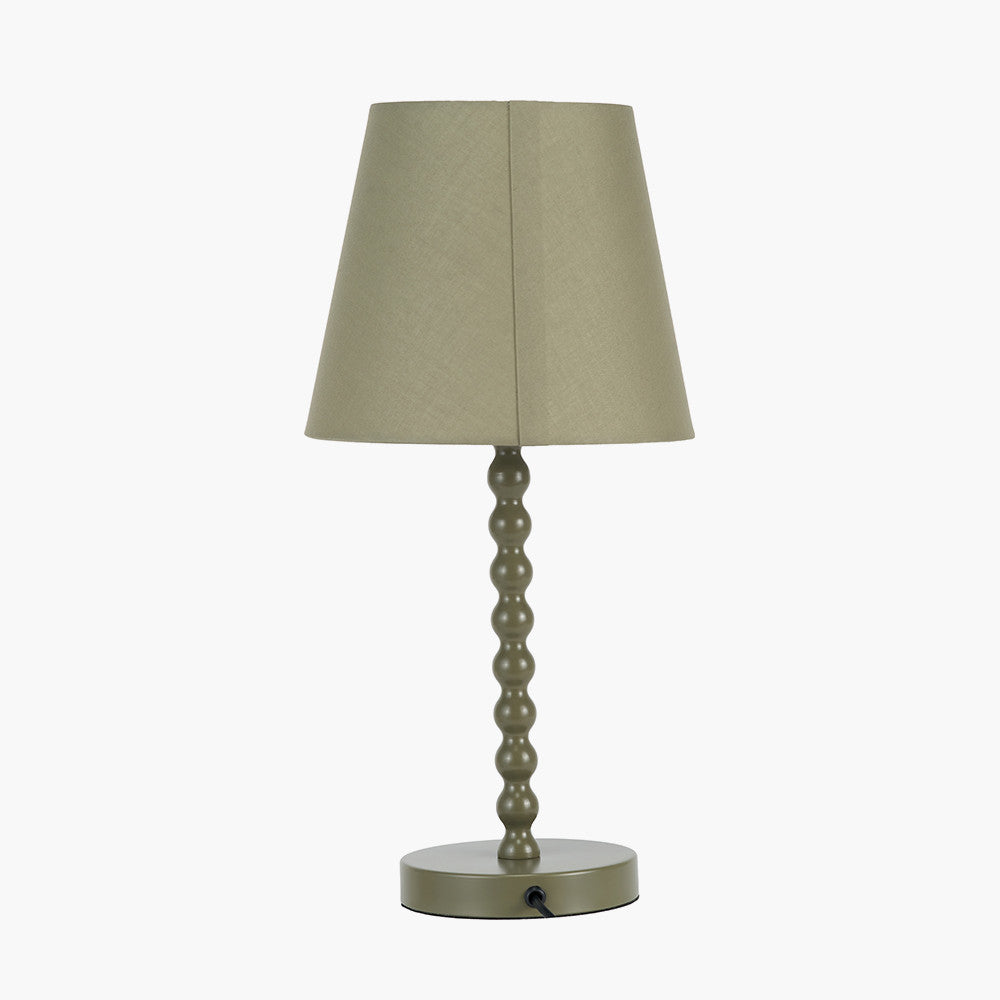 Sophia Olive Metal Bobble Table Lamp