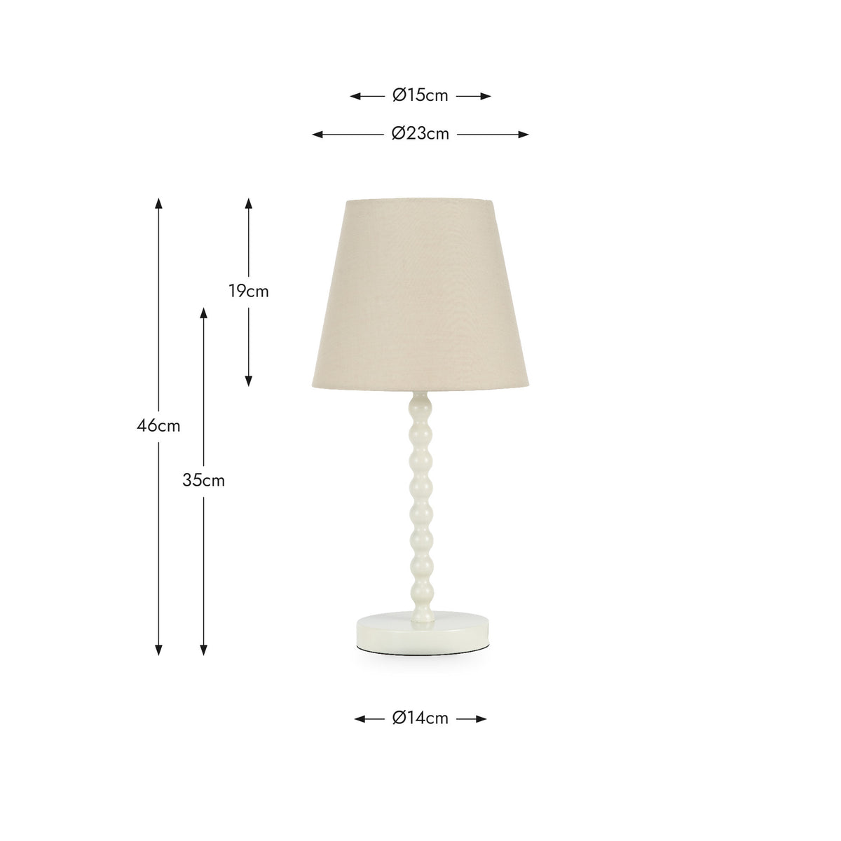 Sophia Putty Metal Bobble Table Lamp