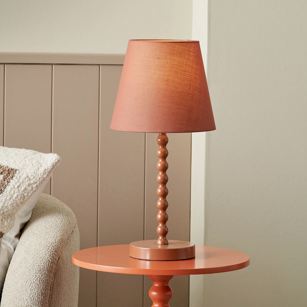 Sophia Terracotta Metal Bobble Table Lamp