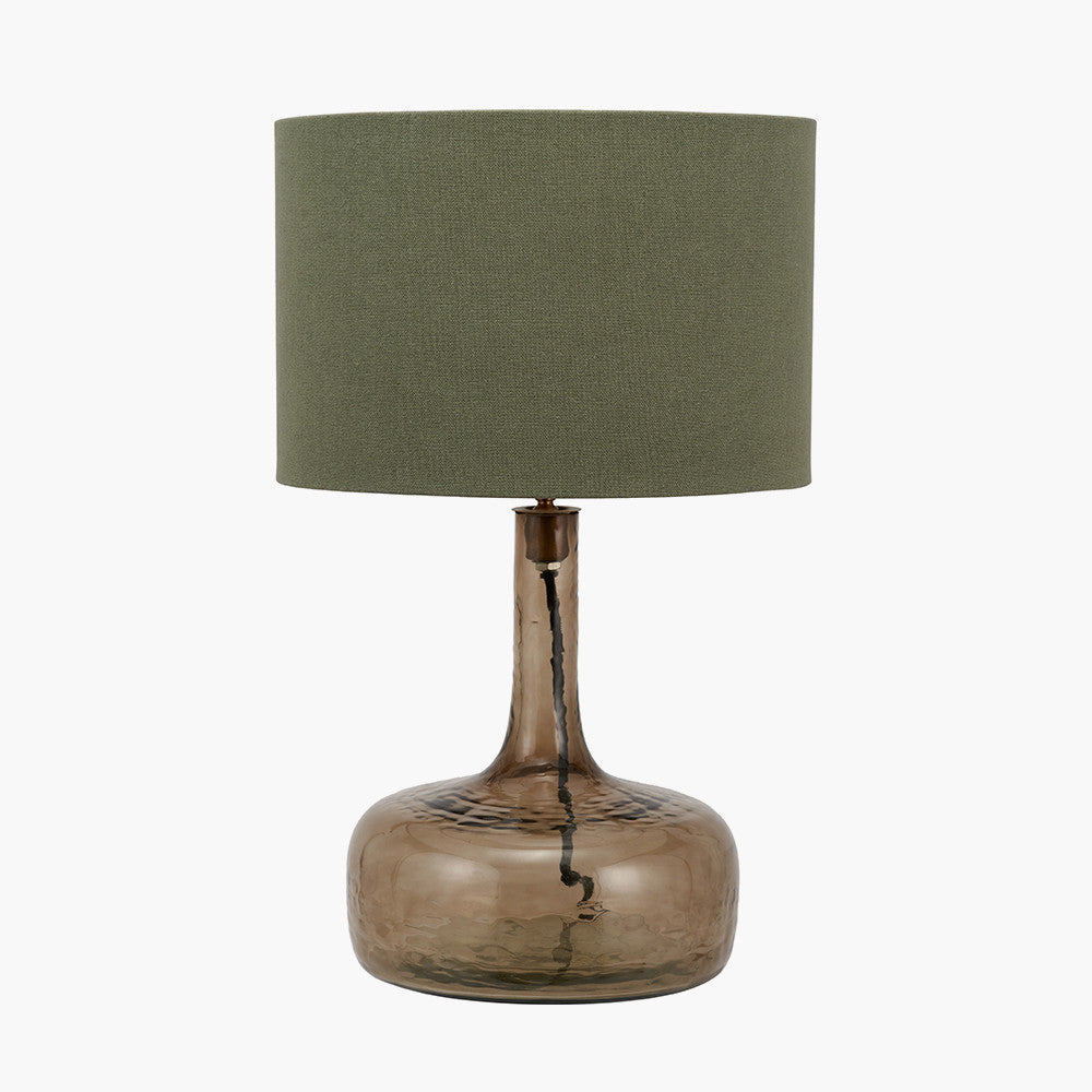 Avani Olive Glass Bottle Table Lamp