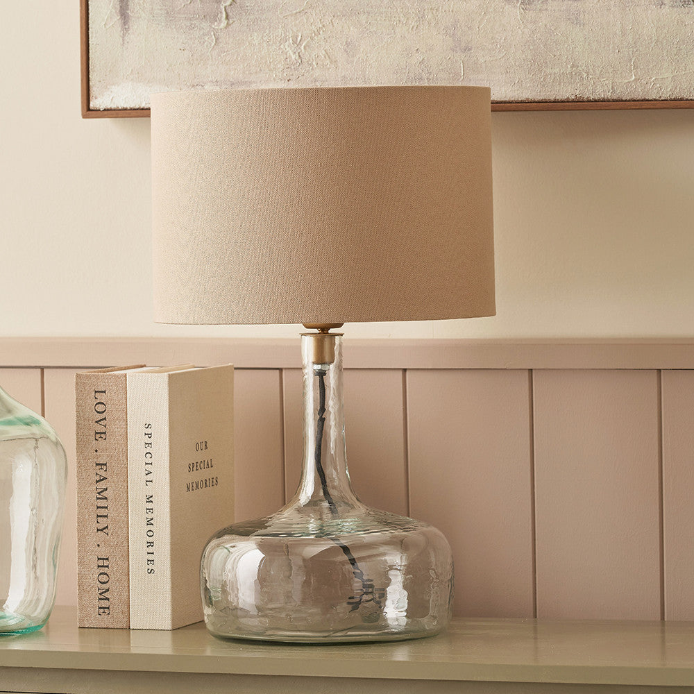 Avani Clear Glass Bottle Table Lamp