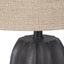 Kairo Black Tall Textured Wood Table Lamp