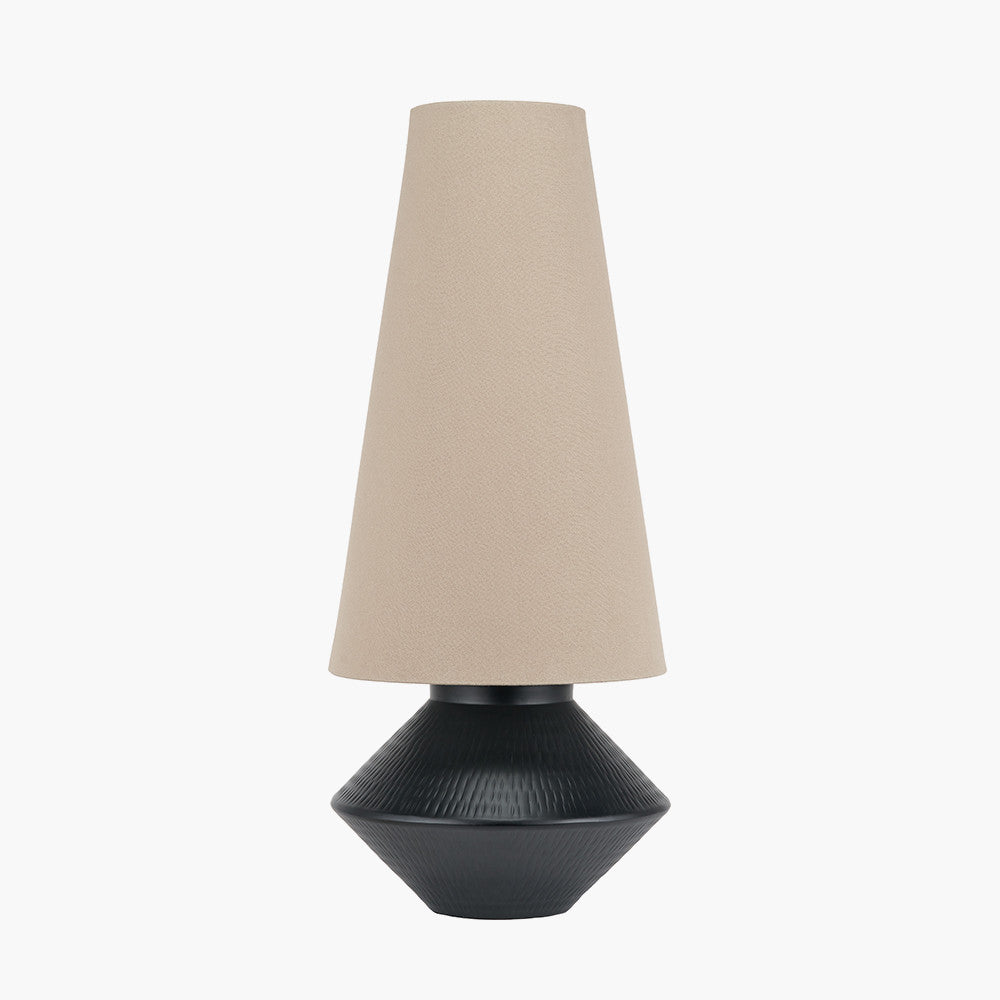 Nila Black Hammered Metal Diamond Table Lamp