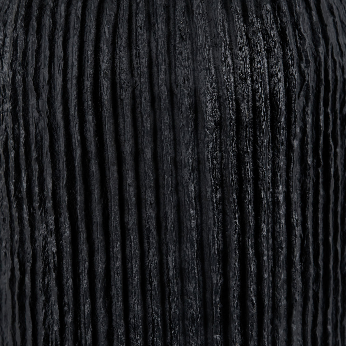 Ananya Black Paper Mache and Metal Textured Dome Table Lamp