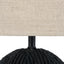 Ananya Black Paper Mache and Metal Textured Dome Table Lamp