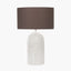 Ananya White Paper Mache and metal Textured Dome Table Lamp