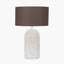 Ananya White Paper Mache and metal Textured Dome Table Lamp