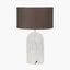 Ananya White Paper Mache and metal Textured Dome Table Lamp