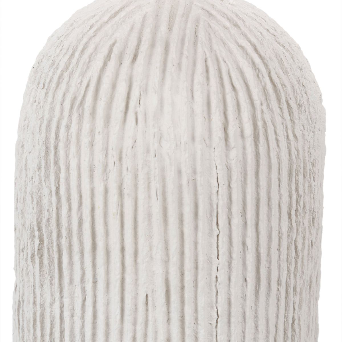 Ananya White Paper Mache and metal Textured Dome Table Lamp