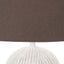 Ananya White Paper Mache and metal Textured Dome Table Lamp