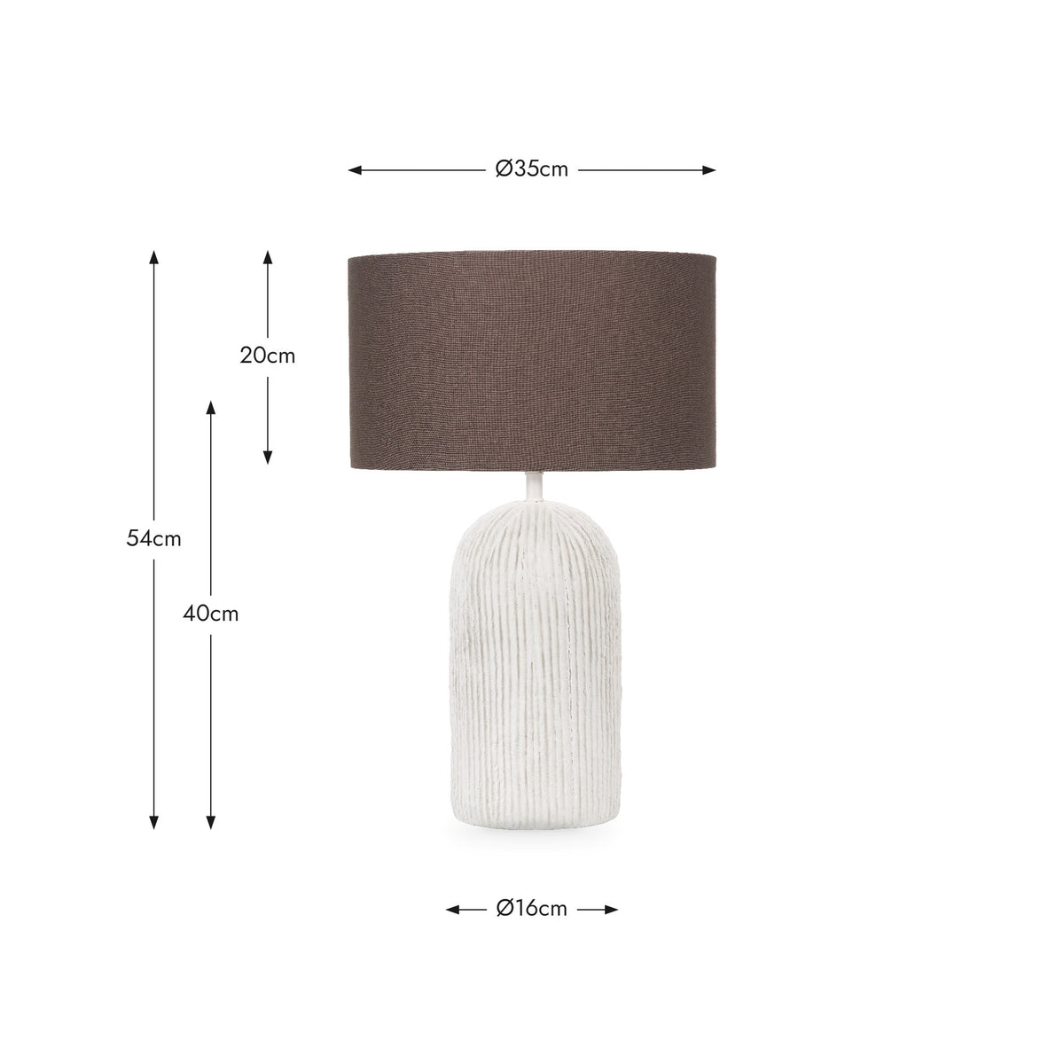 Ananya White Paper Mache and metal Textured Dome Table Lamp