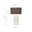 Ananya White Paper Mache and metal Textured Dome Table Lamp