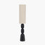 Sahana Black Ribbed Slim Wood Table Lamp