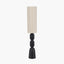 Sahana Black Ribbed Slim Wood Table Lamp