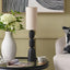 Sahana Black Ribbed Slim Wood Table Lamp