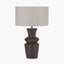 Aditi Dark Brown Curved Terracotta Table Lamp