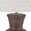 Aditi Dark Brown Curved Terracotta Table Lamp