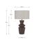 Aditi Dark Brown Curved Terracotta Table Lamp