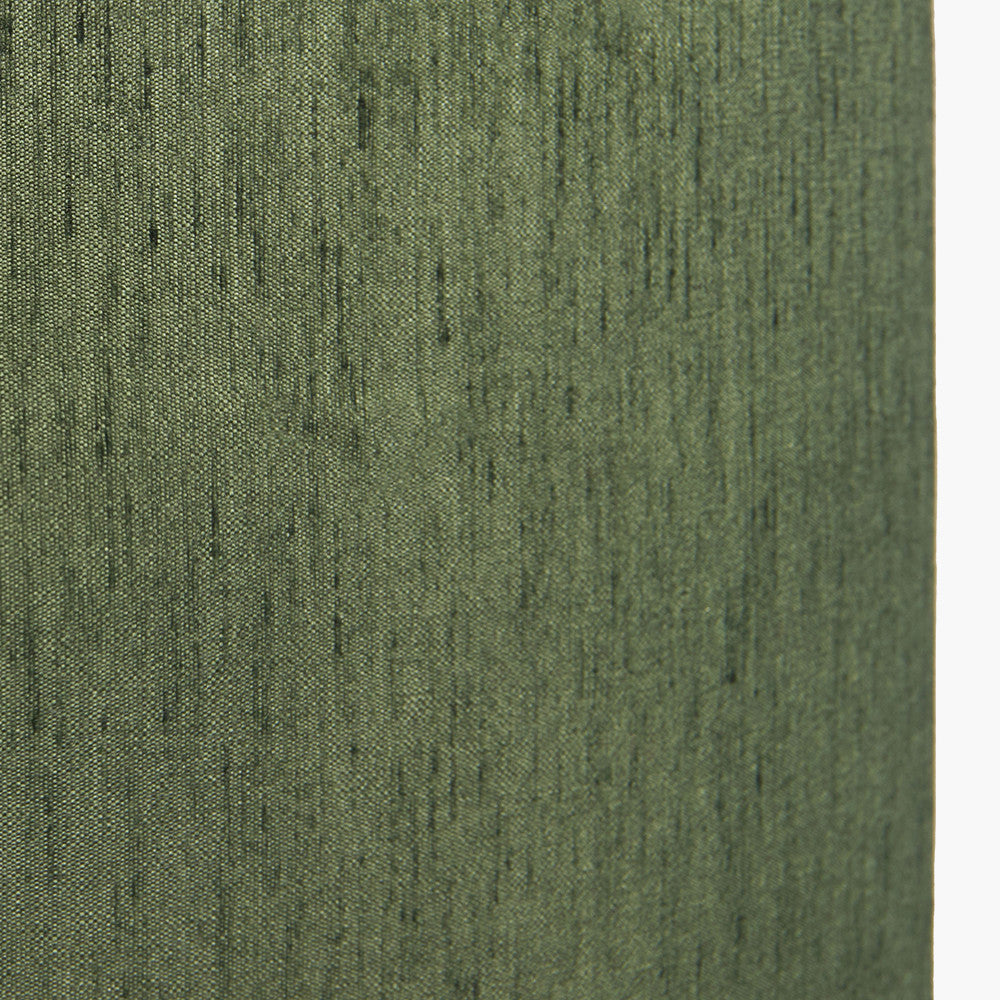 Juno Sage and Mist Ombre Glass Table Lamp with Stellan 30cm Green Slubbed Silk Mix Gold Lined Cylinder Lampshade